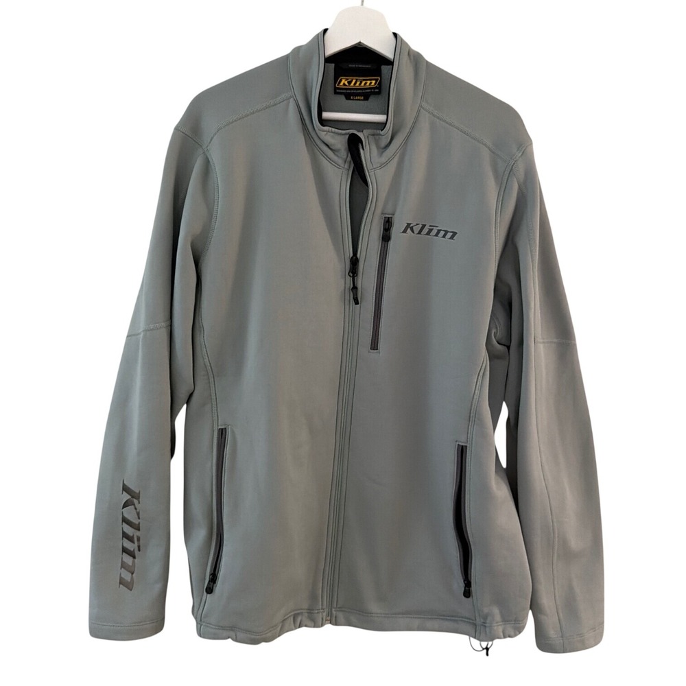 Klim Inferno Jacket Mens XL Gray Full Zip Technical Fleece Midlayer 3354-006